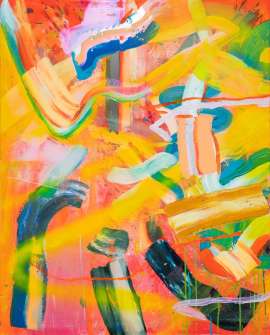 By yours sun, 160x120cm, 2022 acryl and spray on canvas