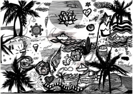 Surf vibes, 2016/17, 100×70cm